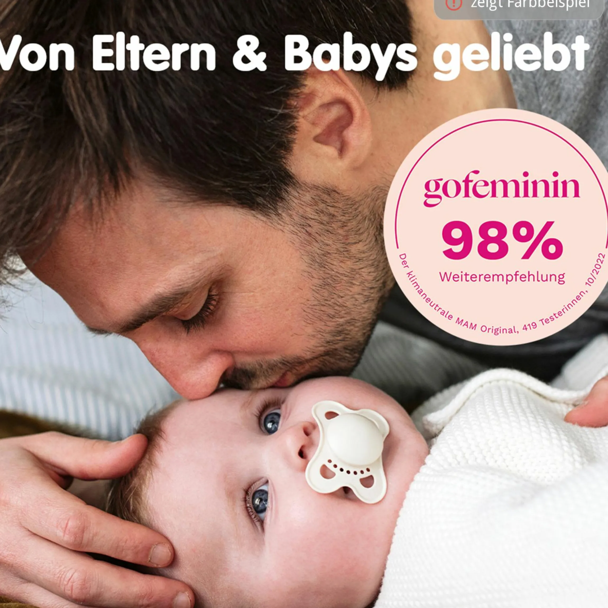 Schnuller 2er Pack Original - Silikon 0-6 M - Pink & Lila