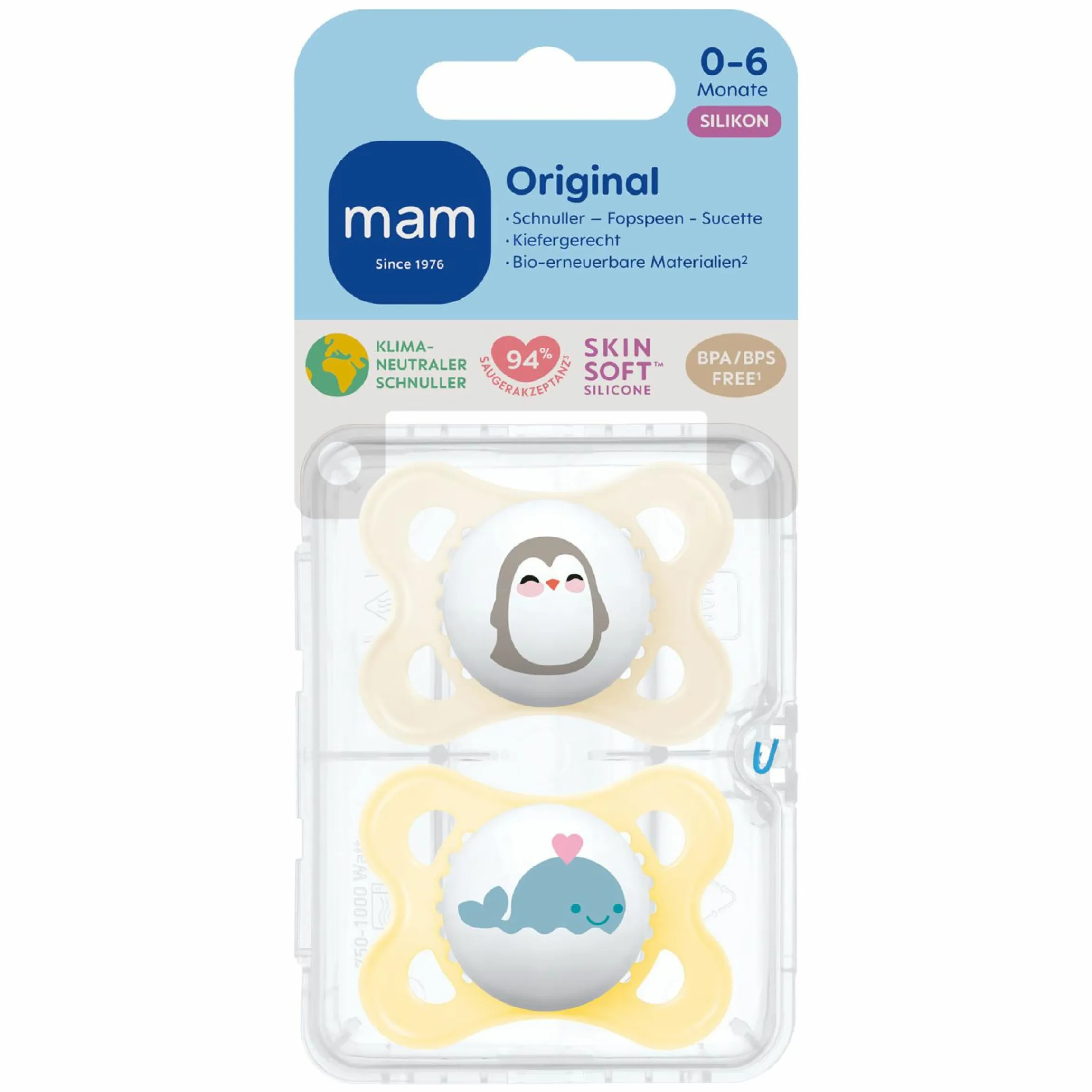 Schnuller 2er Pack Original - Silikon 0-6 M - Beige