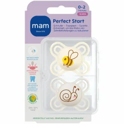 Schnuller 2er Pack Perfect Start - Silikon - 0-2 M - Beige