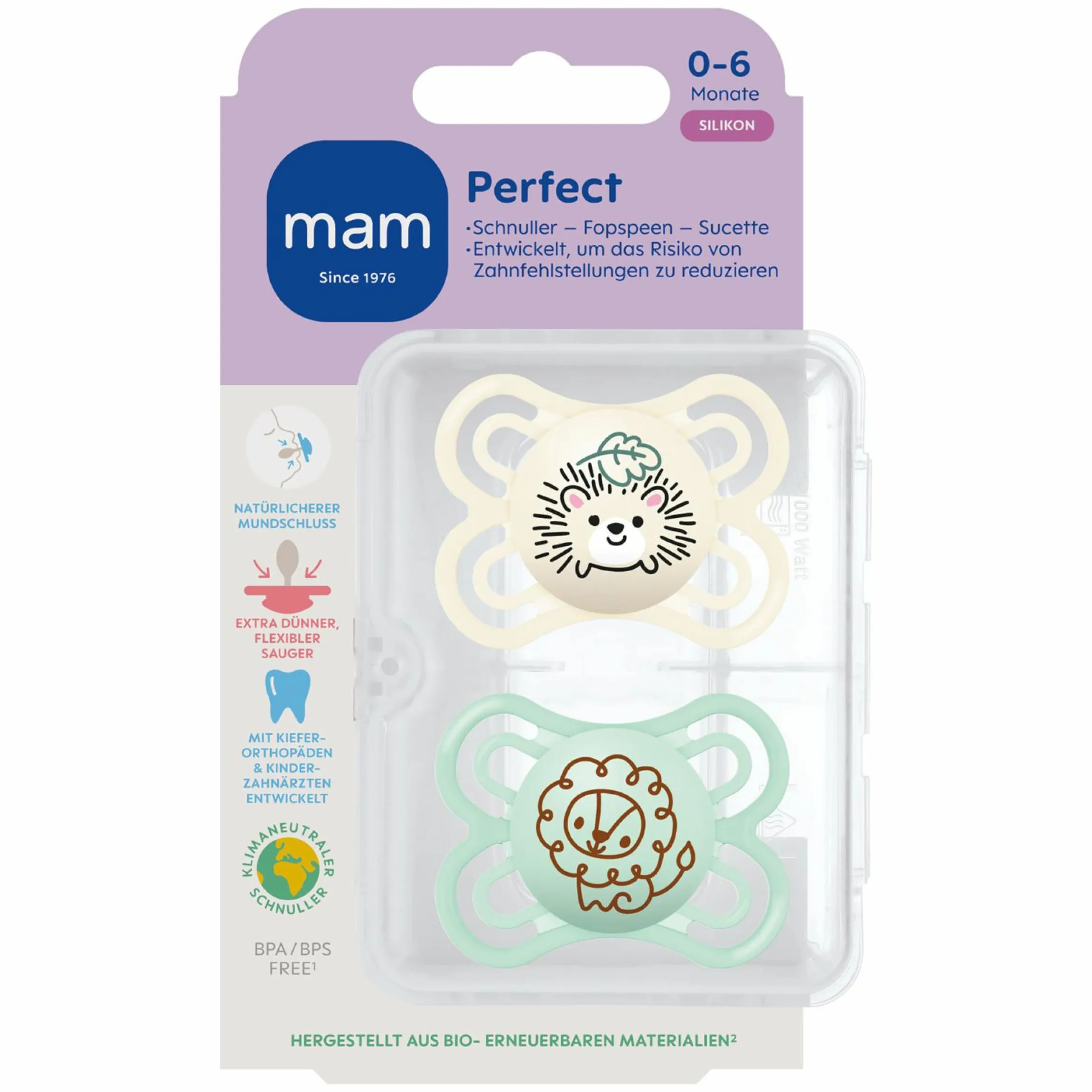 Schnuller 2er Pack Perfect - Silikon - 0-6 M - Beige