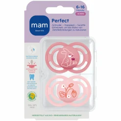 Schnuller 2er Pack Perfect - Silikon - 6-16 M - Rosa