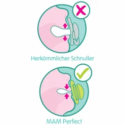 Schnuller 2er Pack Perfect - Silikon - 6-16 M - Blau