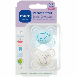 Schnuller 2er Pack Perfect Start - Silikon - 0-2 M - Blau