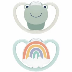 Schnuller 2er Pack Space - Silikon 0-6 M - Frosch / Regenbogen