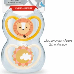 Schnuller 2er Pack Space - Silikon 6-18 M - Löwe / Sonne