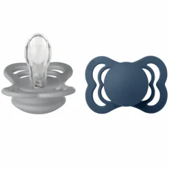 Schnuller 2er Pack Supreme - Silikon - Cloud / Steel Blue - Gr. 0-6 M