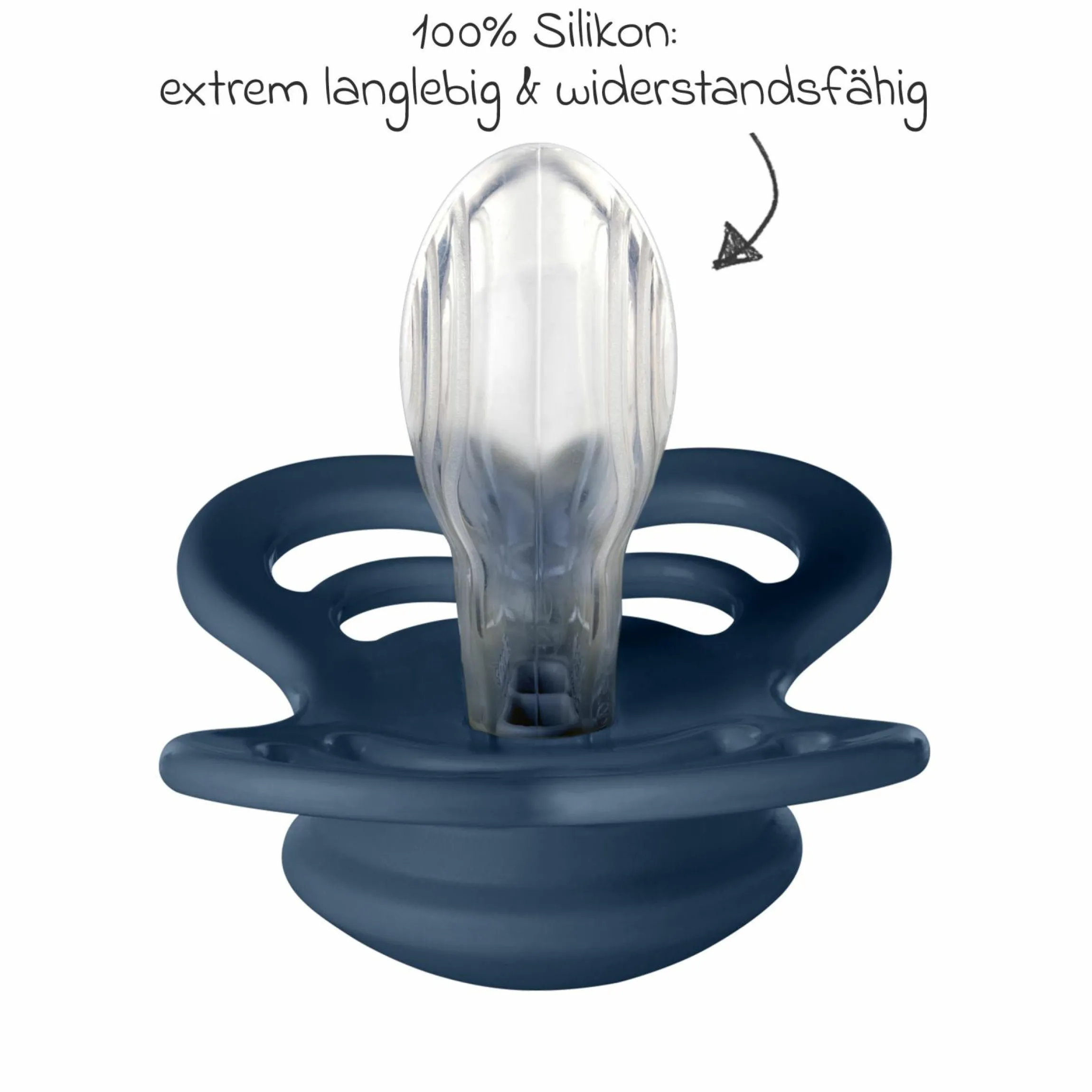 Schnuller 2er Pack Supreme - Silikon - Cloud / Steel Blue - Gr. 0-6 M