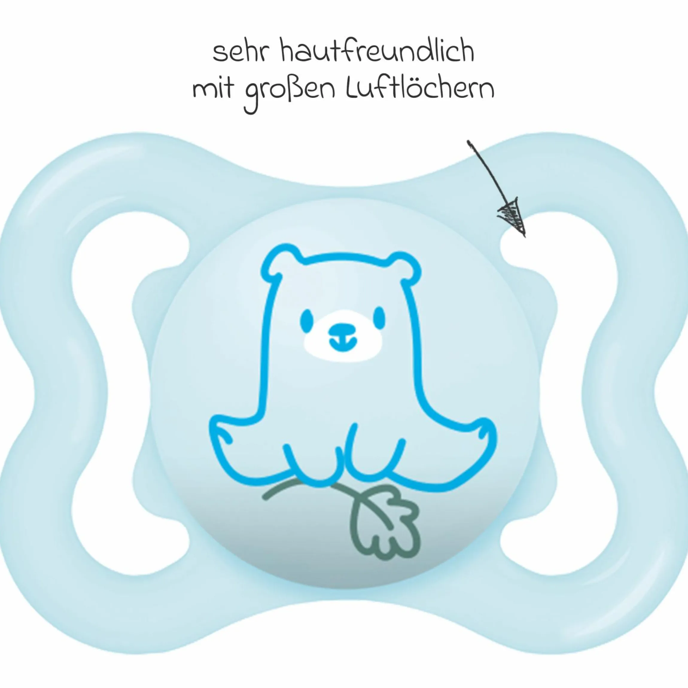 Schnuller 2er Pack Supreme - Silikon 0-6 M - Blau