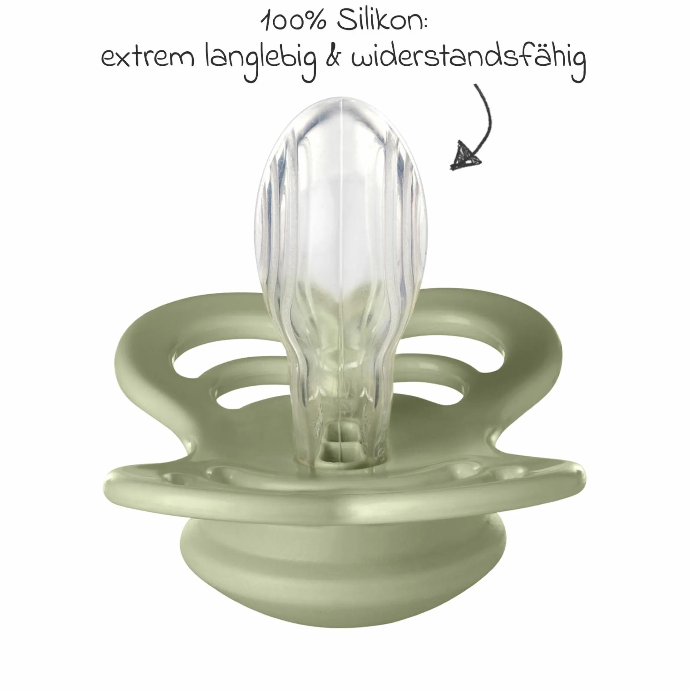 Schnuller 2er Pack Supreme - Silikon - Ivory / Sage - Gr. 0-6 M