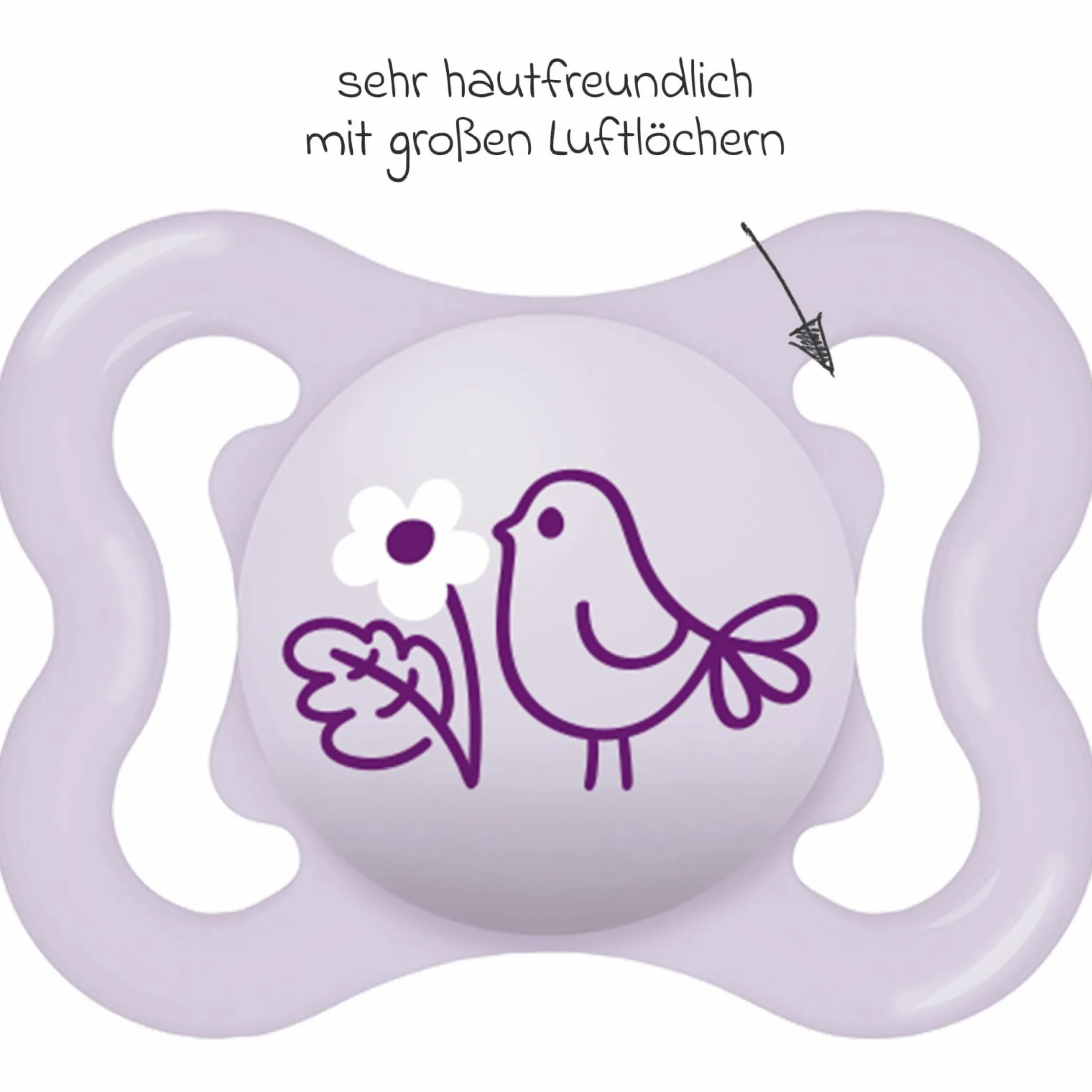 Schnuller 2er Pack Supreme - Silikon 0-6 M - Lila