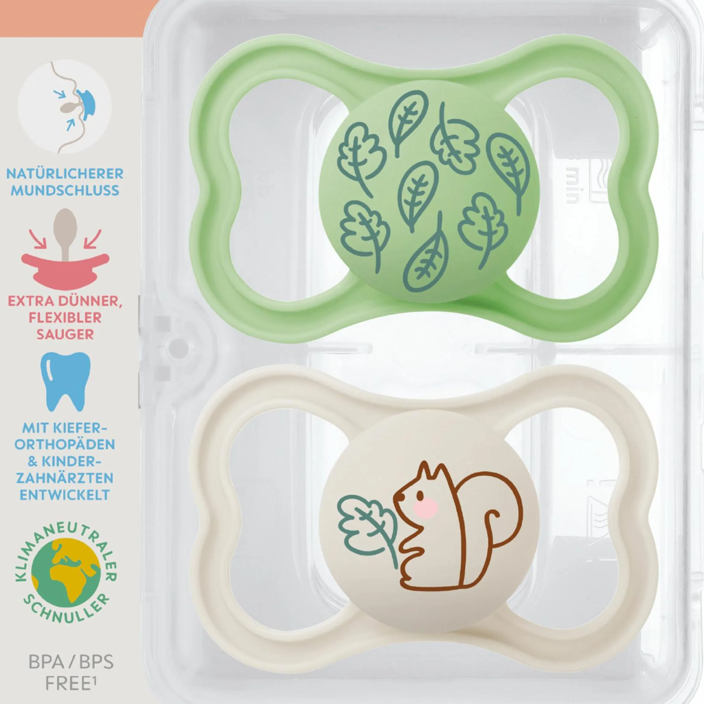 Schnuller 2er Pack Supreme - Silikon 6-16 M - Beige