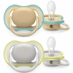 Schnuller 2er Pack Ultra Air 0-6 M - Beige / Grau