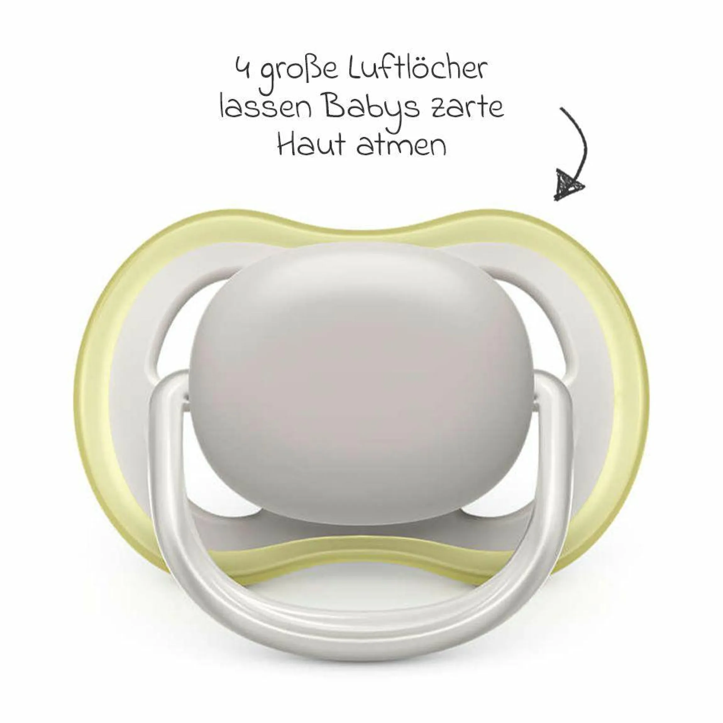 Schnuller 2er Pack Ultra Air 0-6 M - Beige / Grau