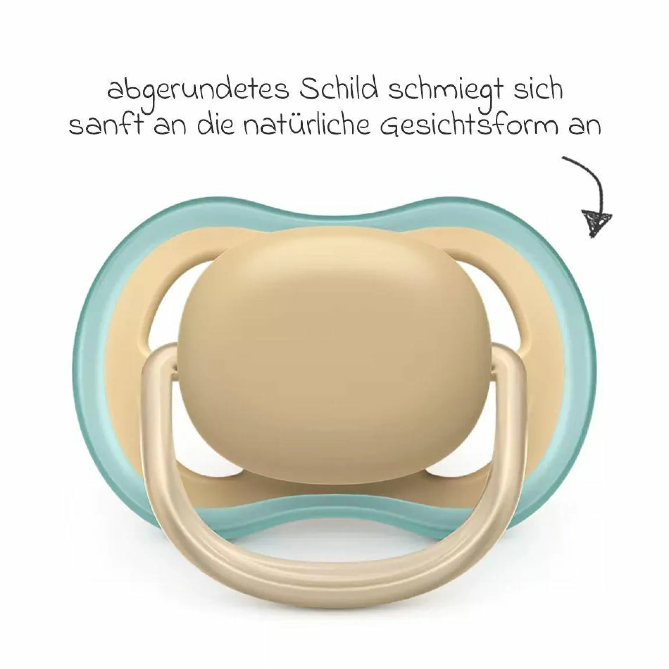 Schnuller 2er Pack Ultra Air 0-6 M - Beige / Grau