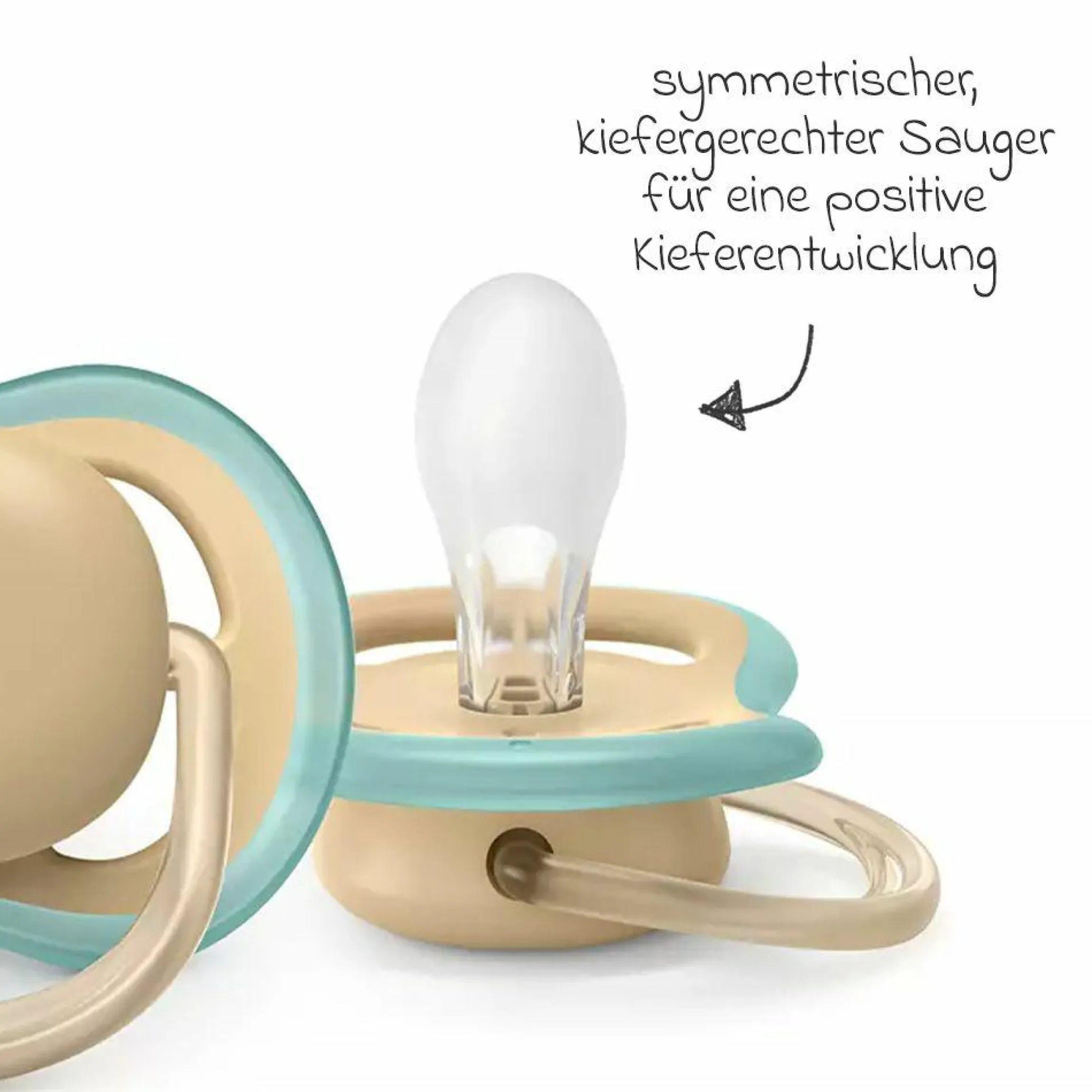 Schnuller 2er Pack Ultra Air 0-6 M - Beige / Grau