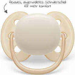 Schnuller 2er Pack Ultra Soft 0-6 M - Beige / Grün