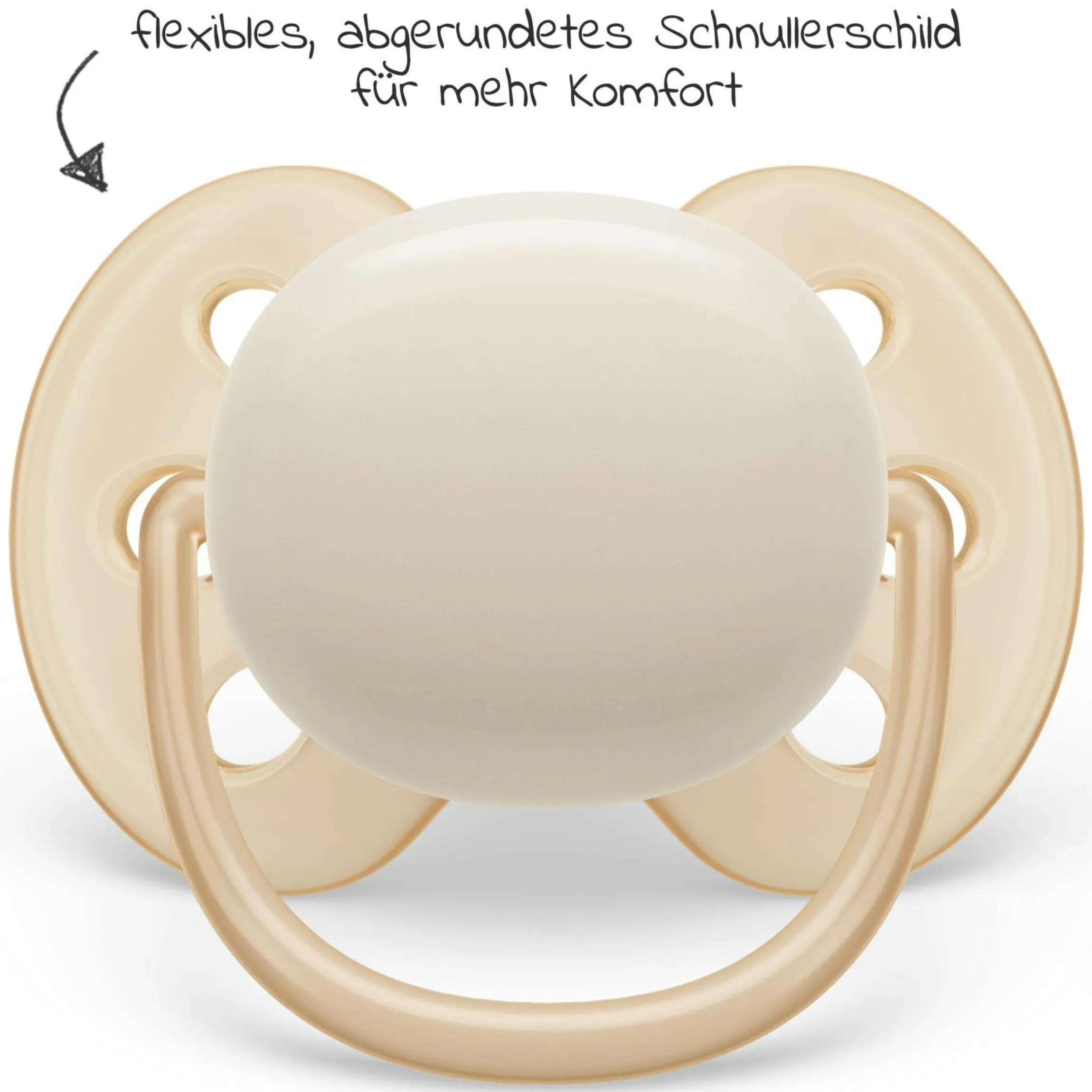 Schnuller 2er Pack Ultra Soft 0-6 M - Beige / Grün