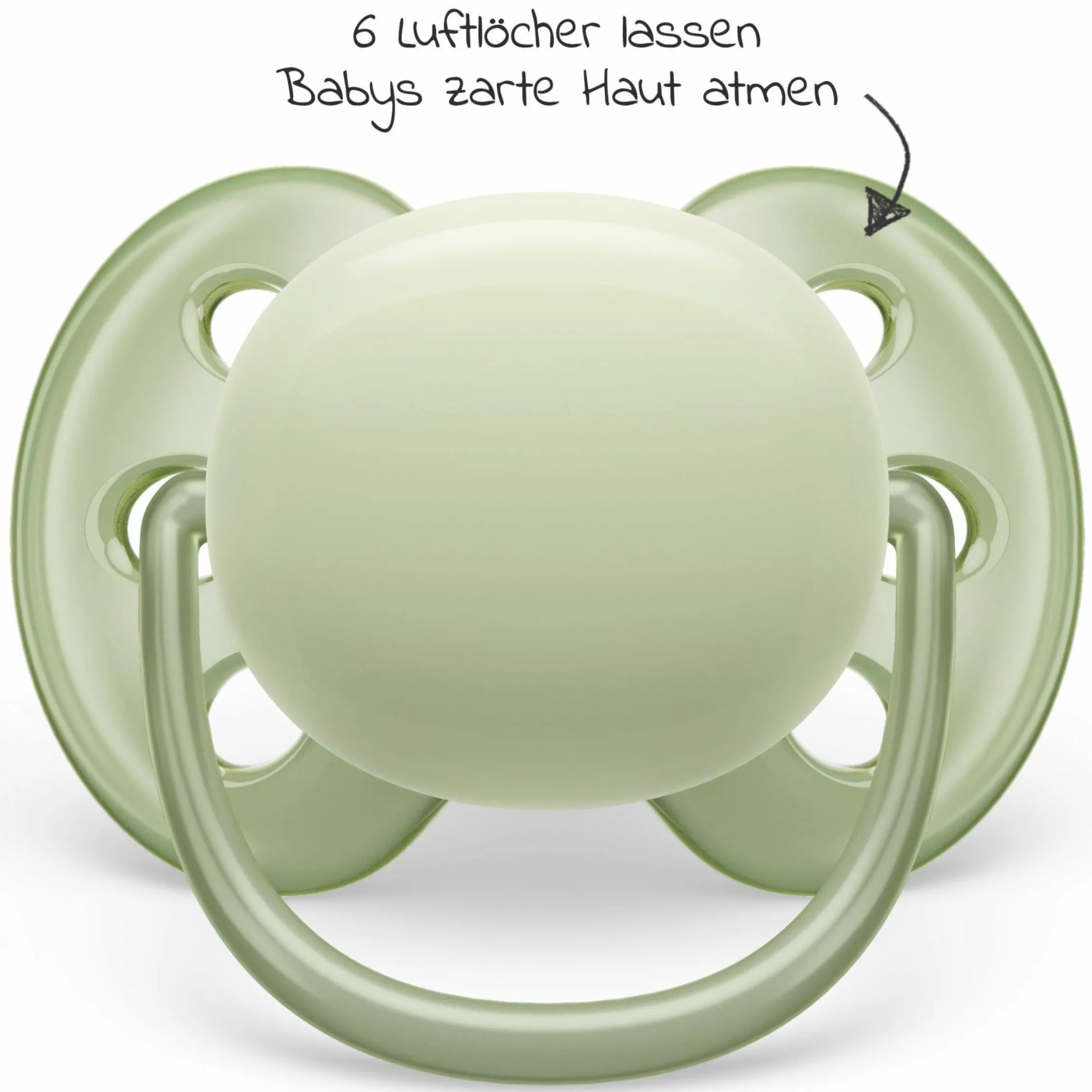 Schnuller 2er Pack Ultra Soft 0-6 M - Beige / Grün