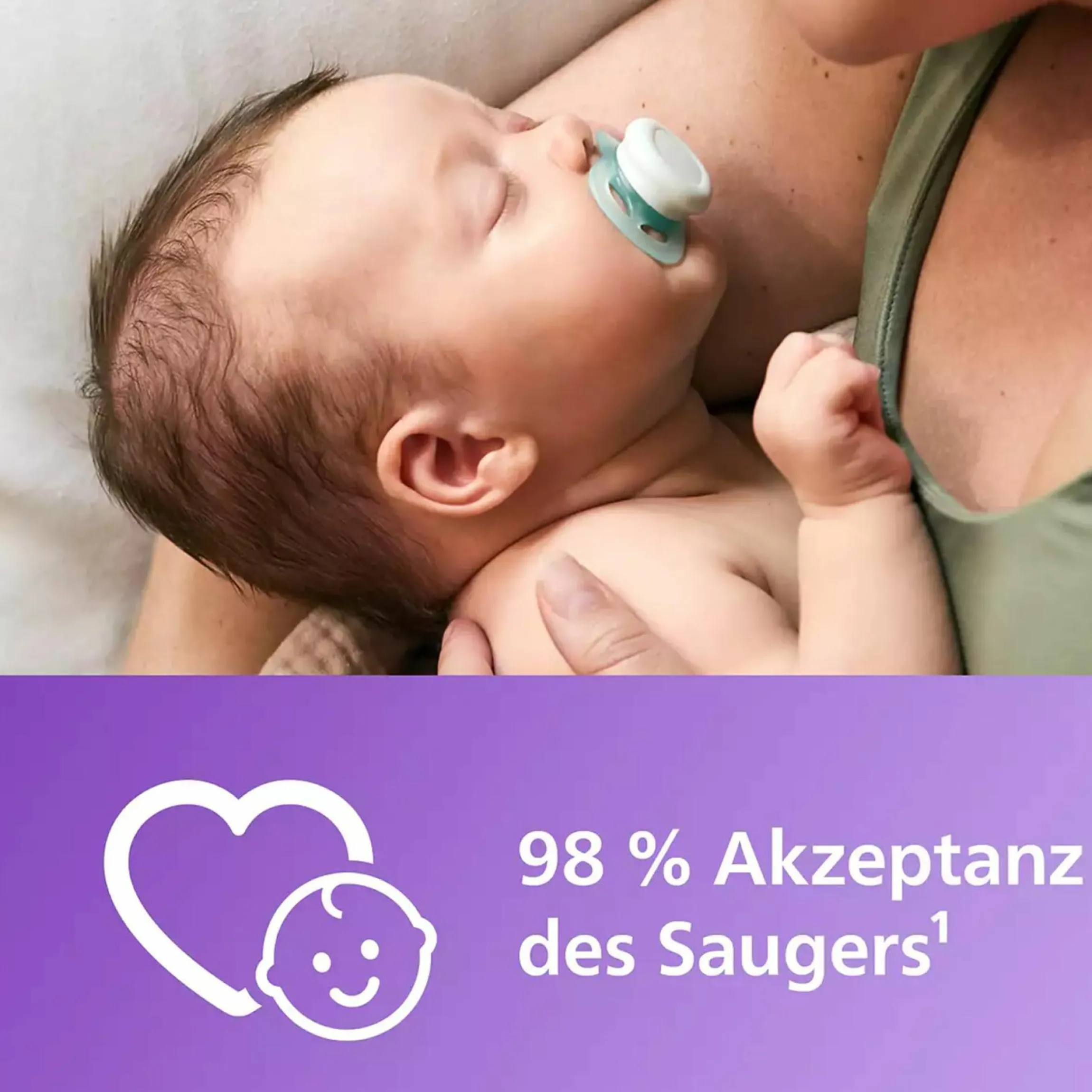 Schnuller 2er Pack Ultra Start - Silikon Newborn 0-2 M - Grün & Blau