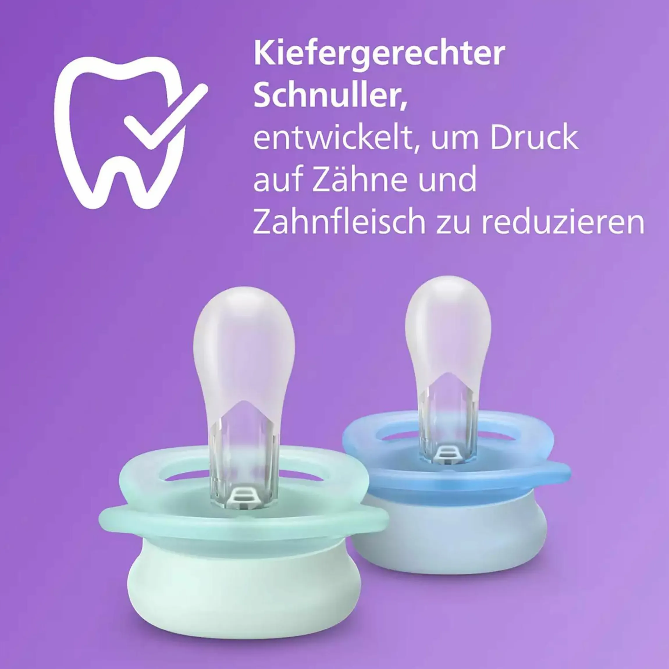 Schnuller 2er Pack Ultra Start - Silikon Newborn 0-2 M - Grün & Blau