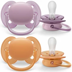 Schnuller 2er Pack Ultra Soft 6-18 M - Orange / Lila