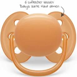 Schnuller 2er Pack Ultra Soft 6-18 M - Orange / Lila