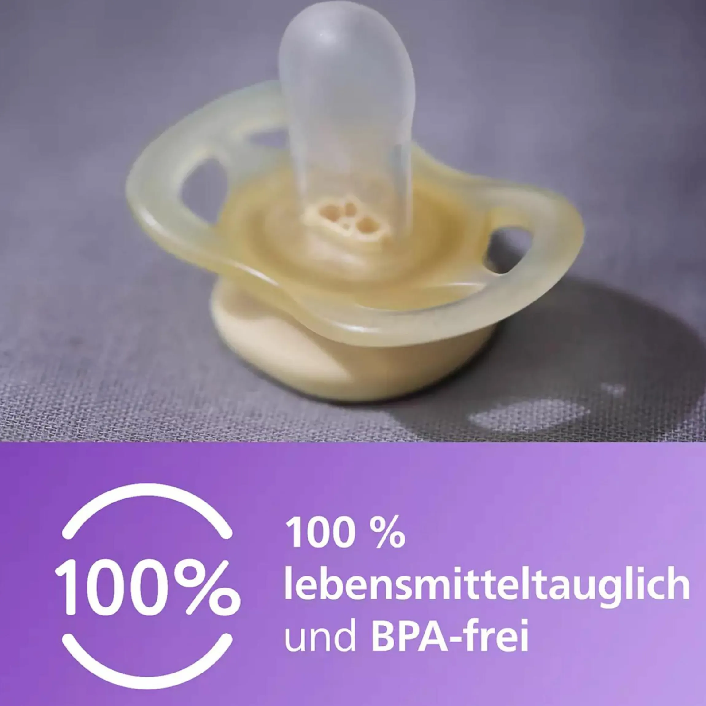 Schnuller 2er Pack Ultra Start - Silikon Newborn 0-2 M - Lila & Orange