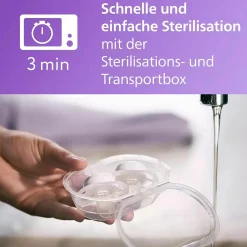 Schnuller 2er Pack Ultra Start - Silikon Newborn 0-2 M - Lila & Orange