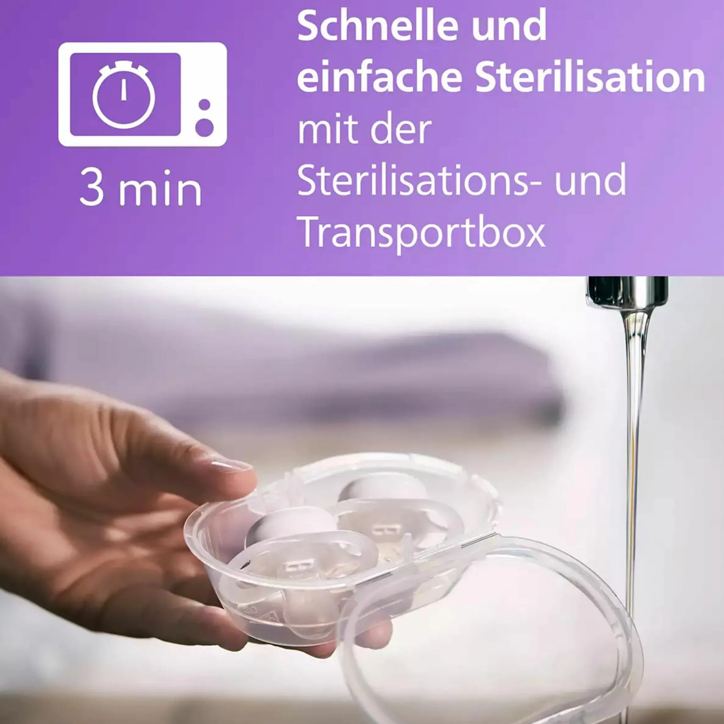 Schnuller 2er Pack Ultra Start - Silikon Newborn 0-2 M - Lila & Orange