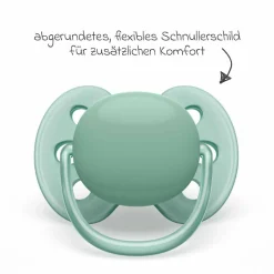 Schnuller 2er Pack Ultra Soft 0-6 M - Grün / Apricot