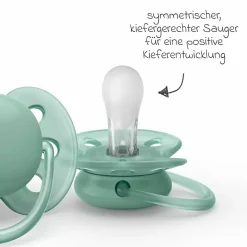 Schnuller 2er Pack Ultra Soft 0-6 M - Grün / Apricot