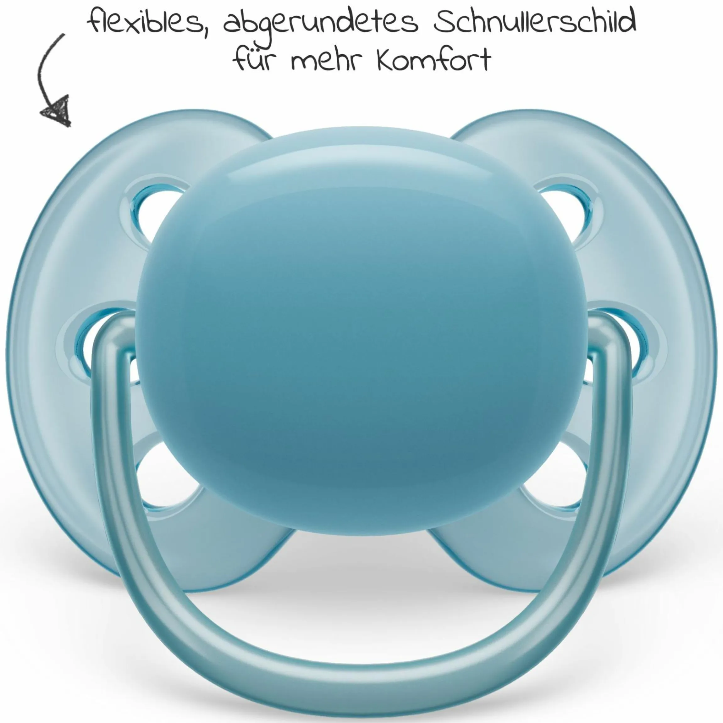 Schnuller 2er Pack Ultra Soft 6-18 M - Blau / Grau