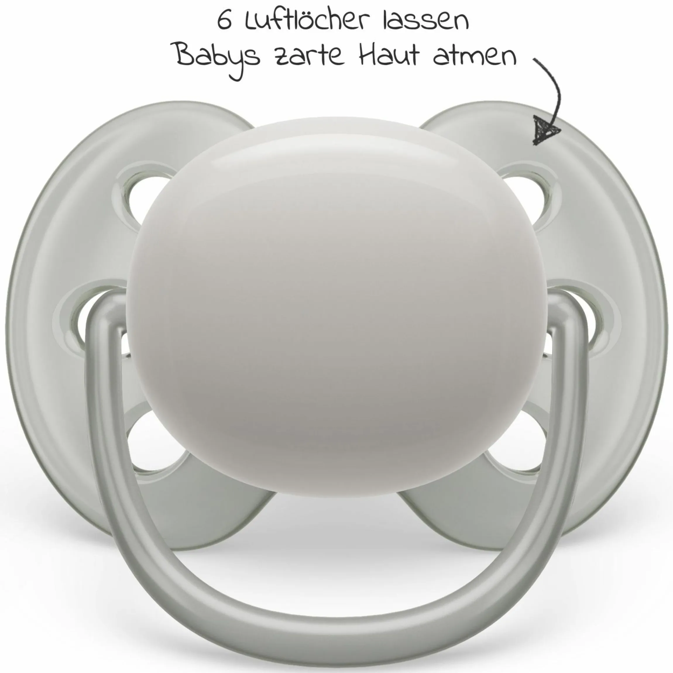 Schnuller 2er Pack Ultra Soft 6-18 M - Blau / Grau
