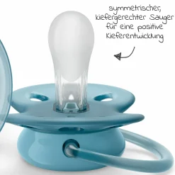 Schnuller 2er Pack Ultra Soft 6-18 M - Blau / Grau