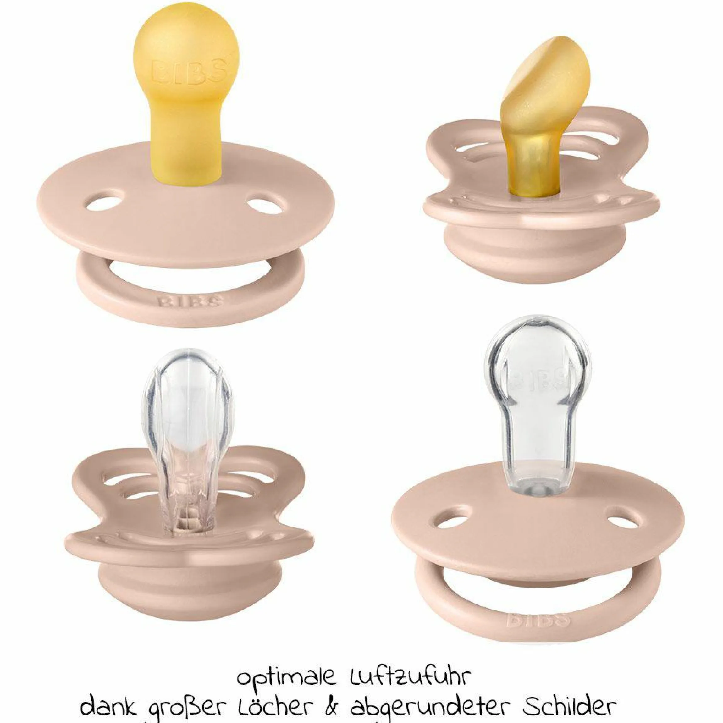 Schnuller Probierset - Try-it Collection 4er Pack - Blush - Gr. 0-6 M