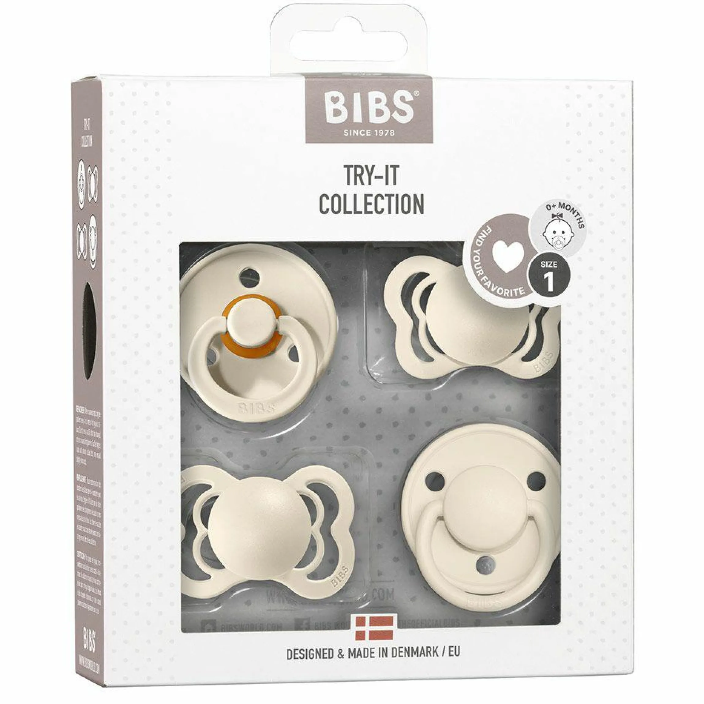 Schnuller Probierset - Try-it Collection 4er Pack - Ivory - Gr. 0-6 M