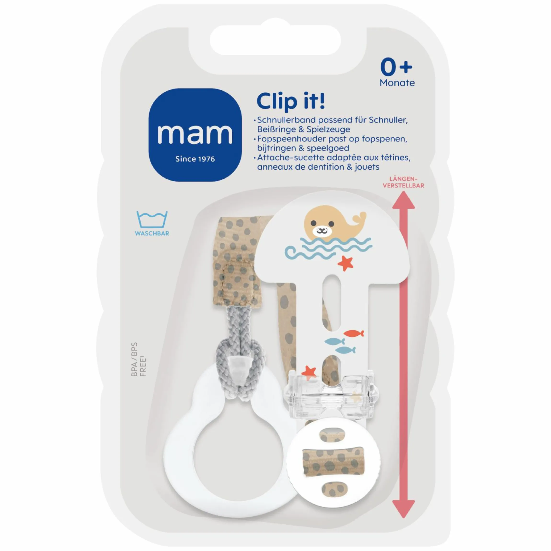 Schnullerband Clip it! - Robbe
