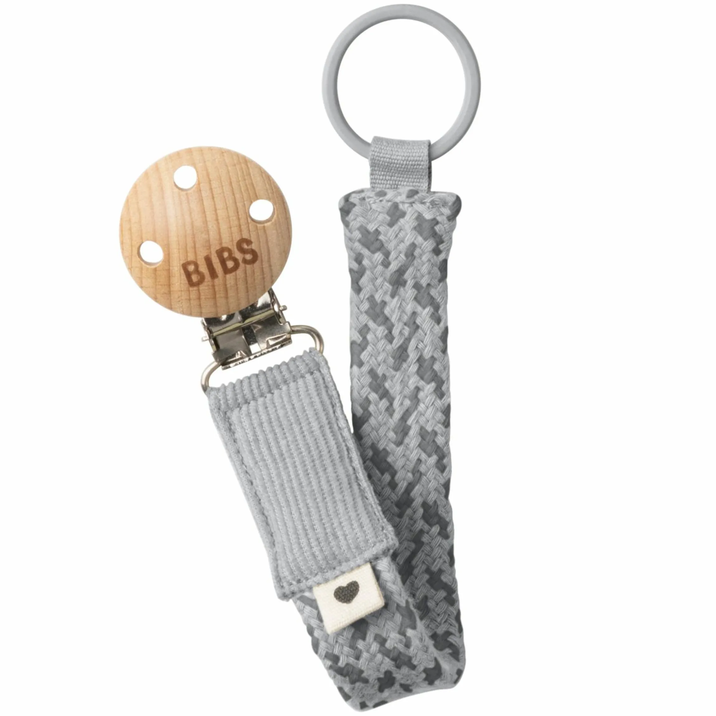 Schnullerband Pacifier Braid - Cloud / Iron