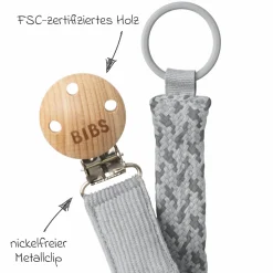 Schnullerband Pacifier Braid - Cloud / Iron