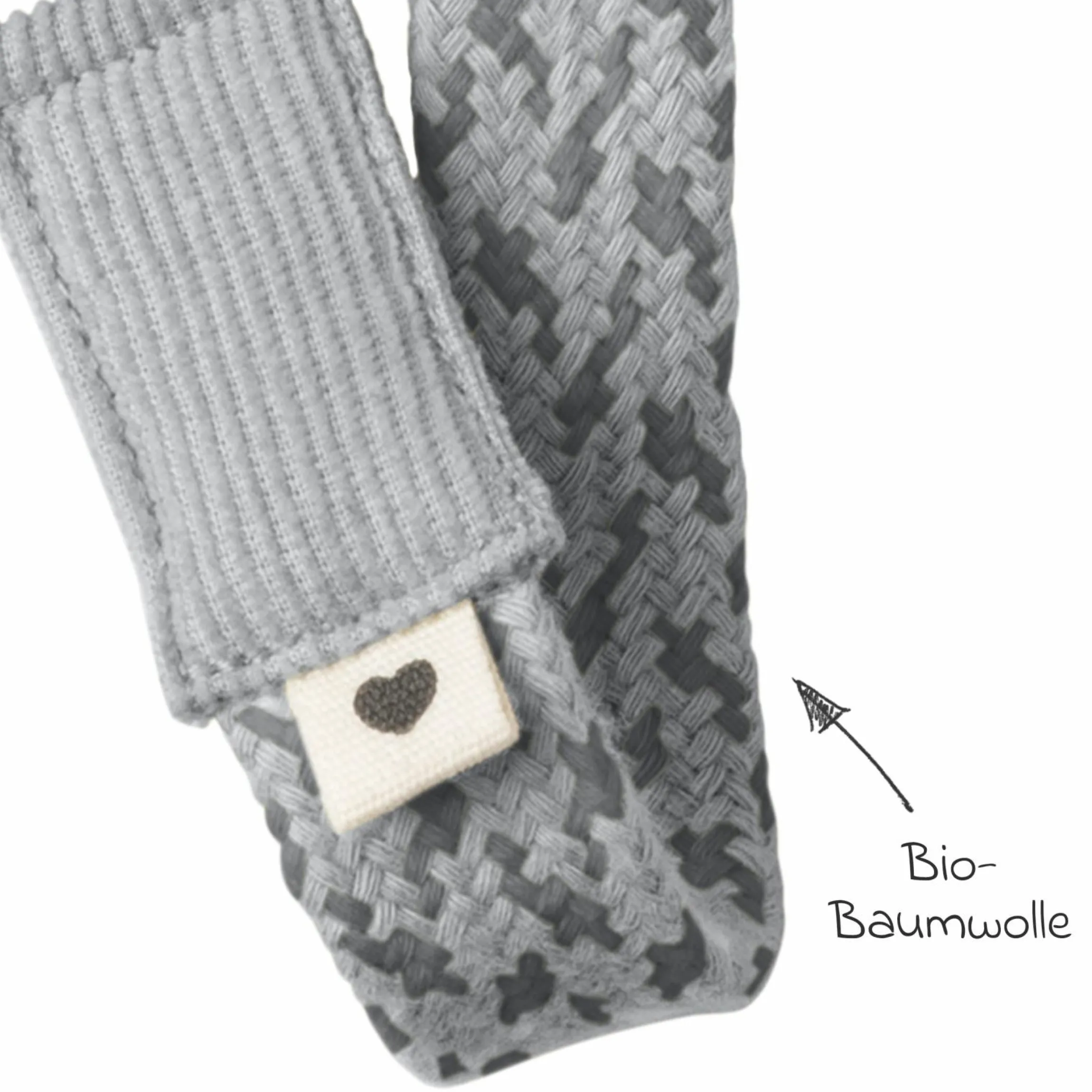 Schnullerband Pacifier Braid - Cloud / Iron