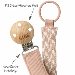 Schnullerband Pacifier Braid - Blush / Ivory