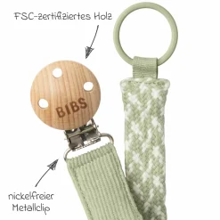 Schnullerband Pacifier Braid - Sage / Ivory