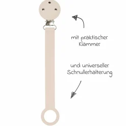 Schnullerband Silikon - Beige