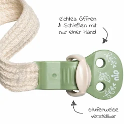 Schnullerband stay green - aus Bio-Baumwolle - Grün