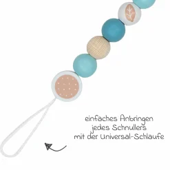 Schnullerkette - Bär - Blau