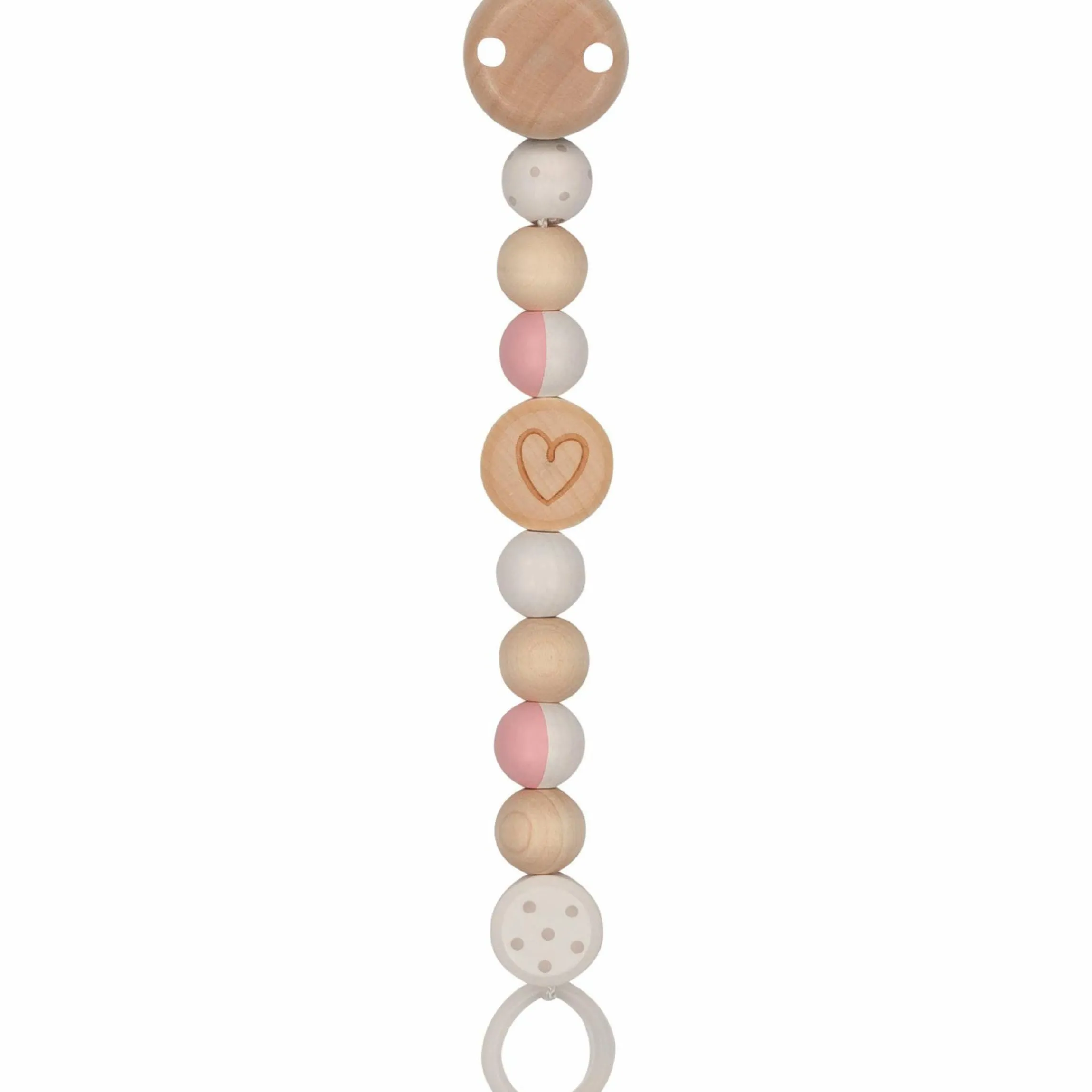 Schnullerkette - Herzchen - Rosa