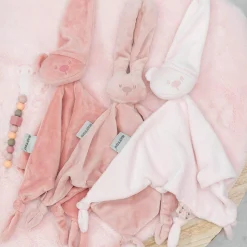 Schnullerkette mit Silikonperlen - Peach
