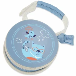 Schnullertasche - Katze - Blau