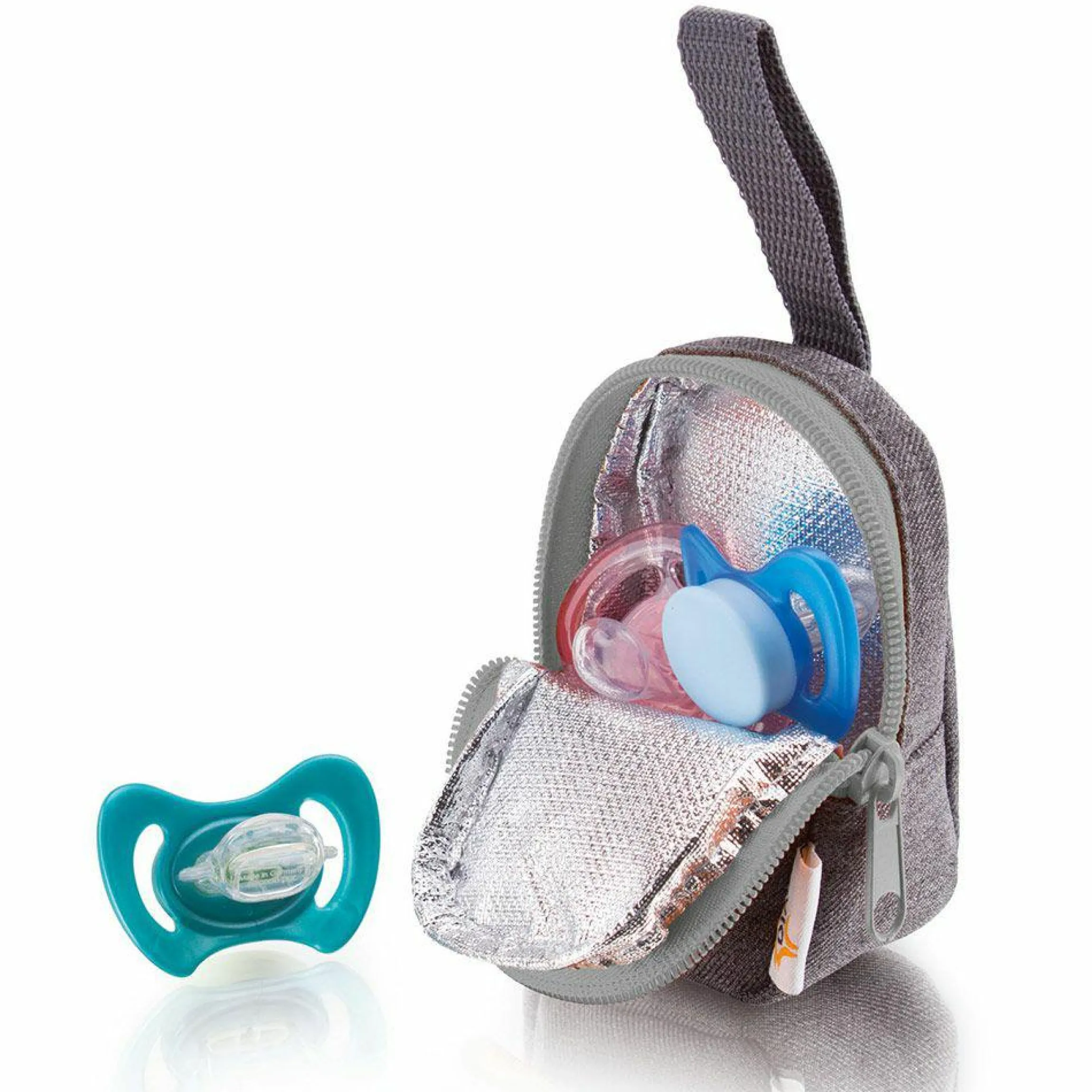 Schnullertasche Deluxe - Grau