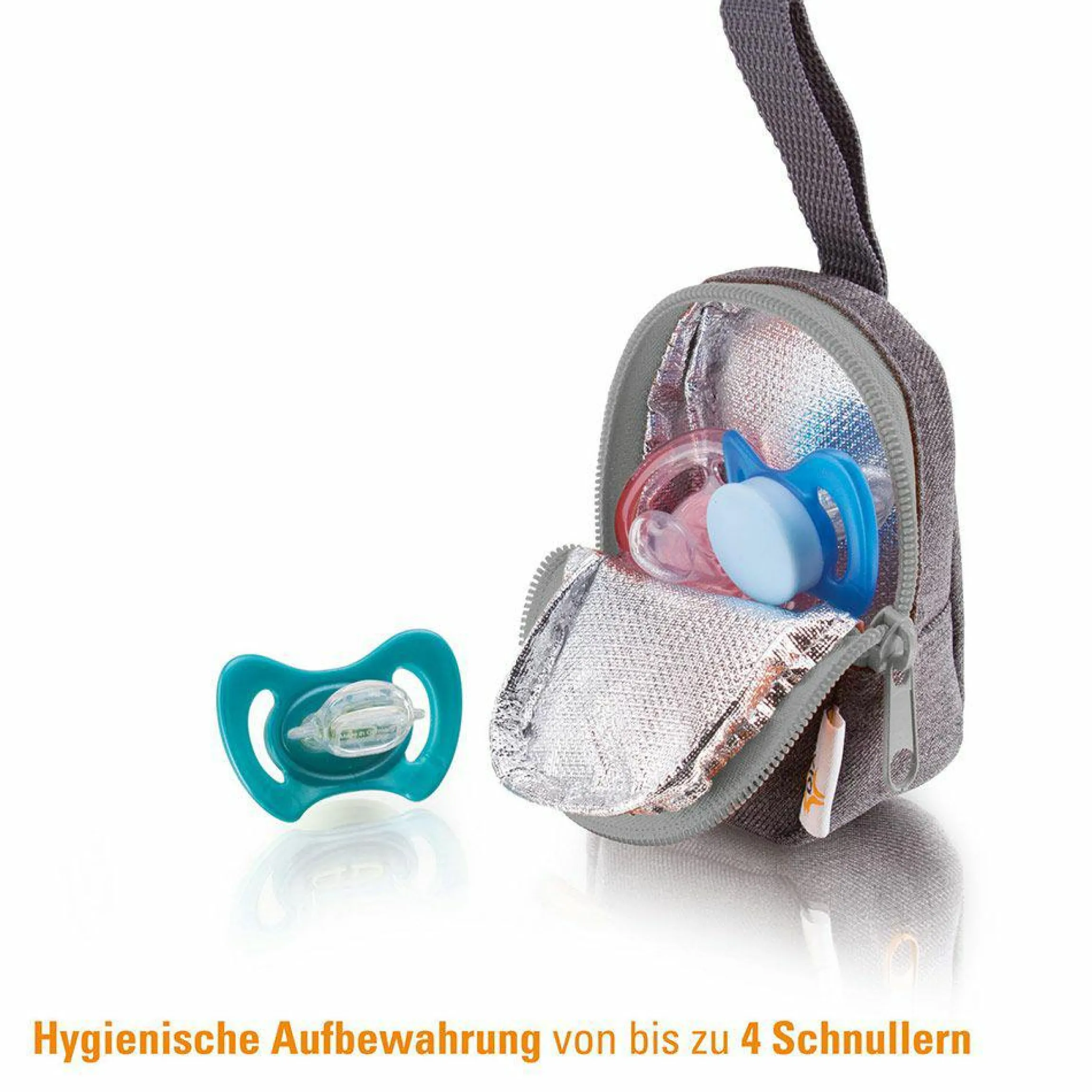 Schnullertasche Deluxe - Grau